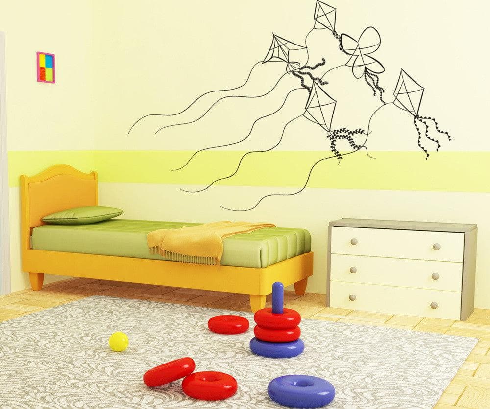 Vinyl Wall Decal Sticker Flying Kites #OS_DC269