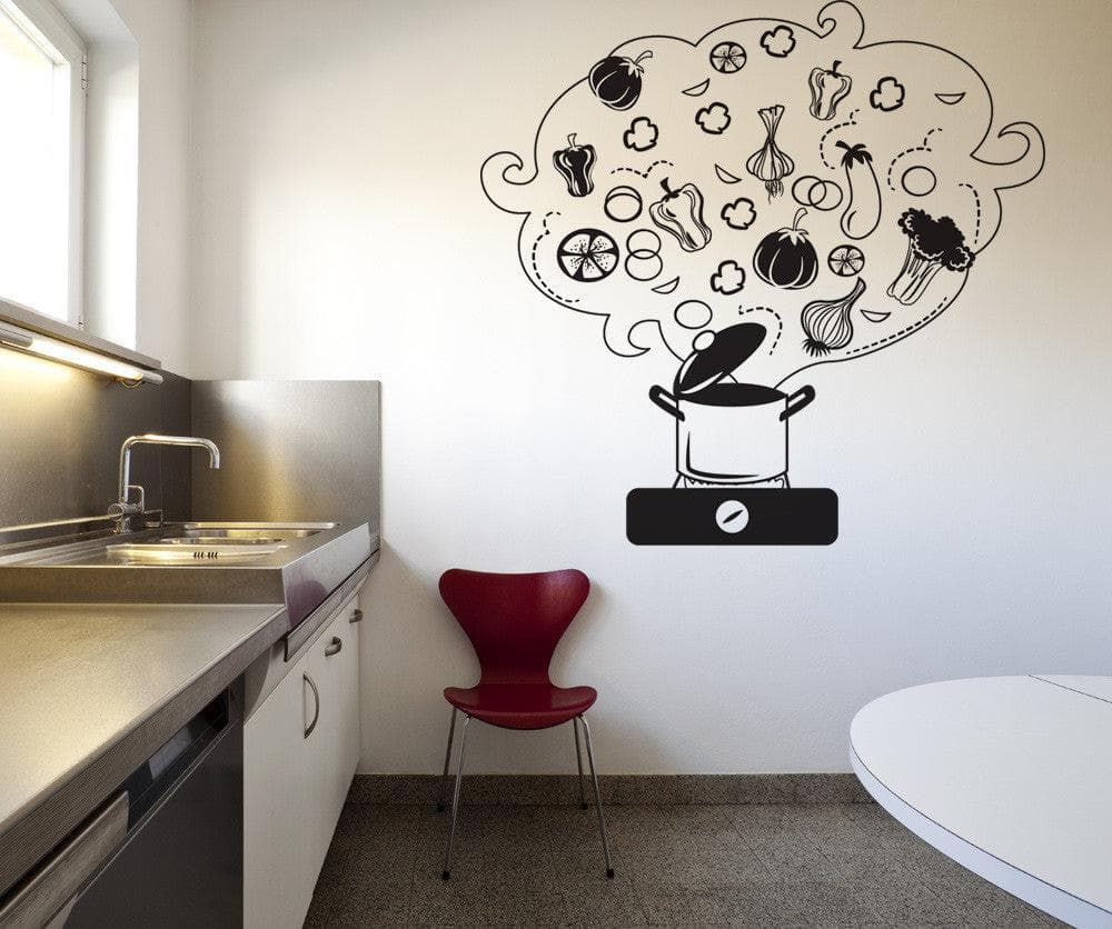 Vinyl Wall Decal Sticker Cooking Pot #OS_DC313