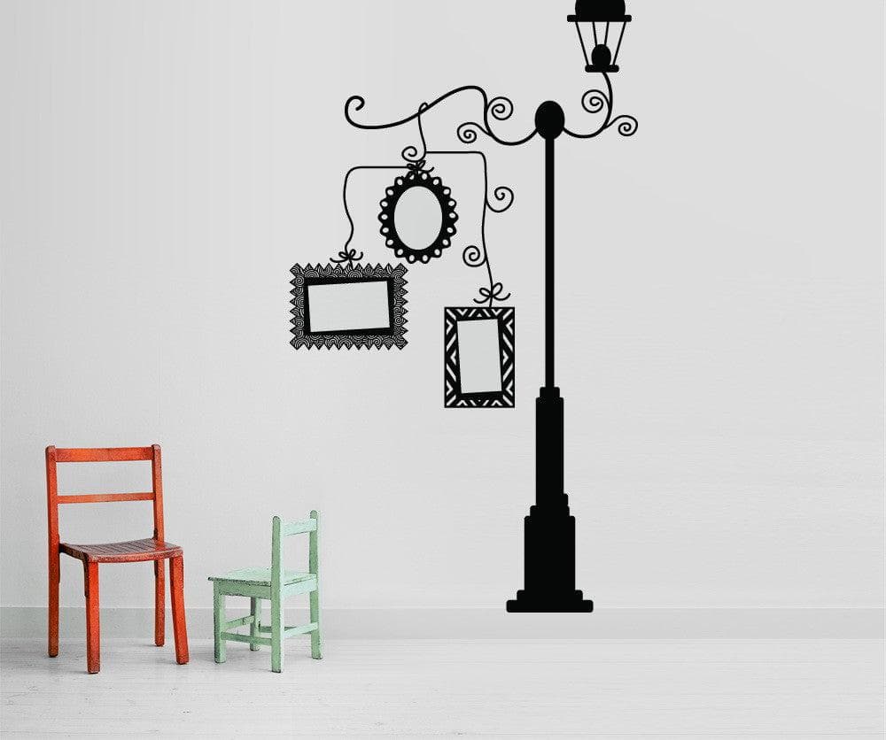Vinyl Wall Decal Sticker Lampost with Picture Frames #OS_DC161