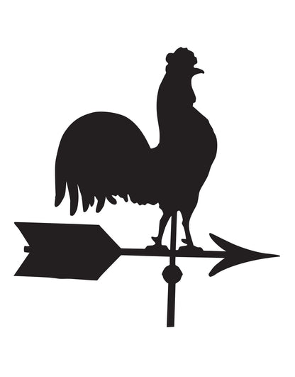 Country Farmland Rooster Chicken Wind Weathervane Wall Decal. Kitchen Home Decor. #401