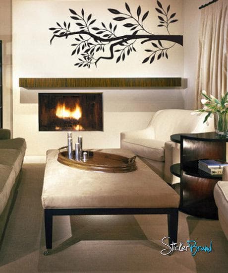 Vinyl Wall Decal Sticker Half Floral Branch #417