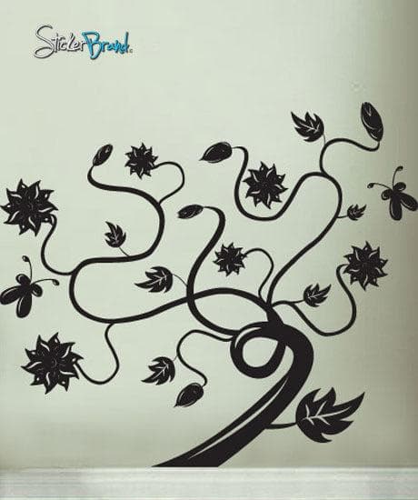 Vinyl Wall Decal Sticker Large Swirl Flower #420