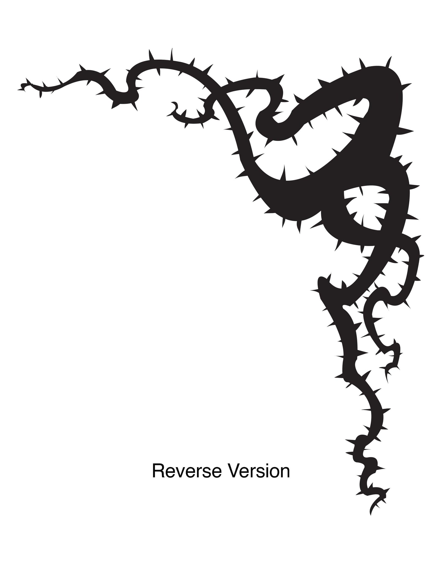 Spooky Thorn Vine Bush Vinyl Wall Decal Sticker. #441