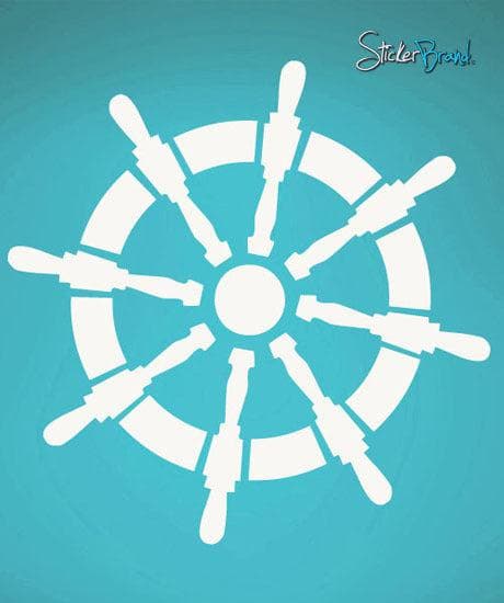 Vinyl Wall Decal Sticker Nautical Wheel Sailor Ship #442