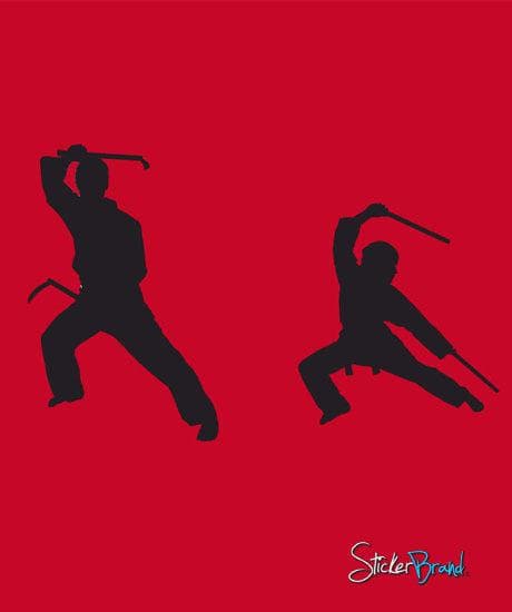 Vinyl Wall Decal Sticker Kung Fu Weapon Karate #446