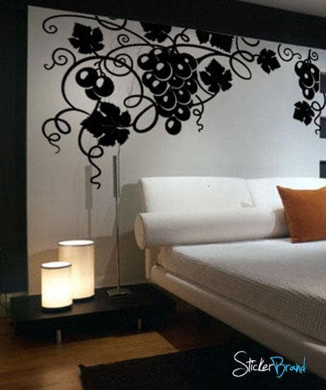 Grapevine Floral Vinyl Wall Decal Sticker. #455
