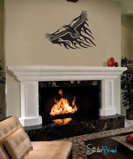 Vinyl Wall Decal Sticker Eagle Tribal #588