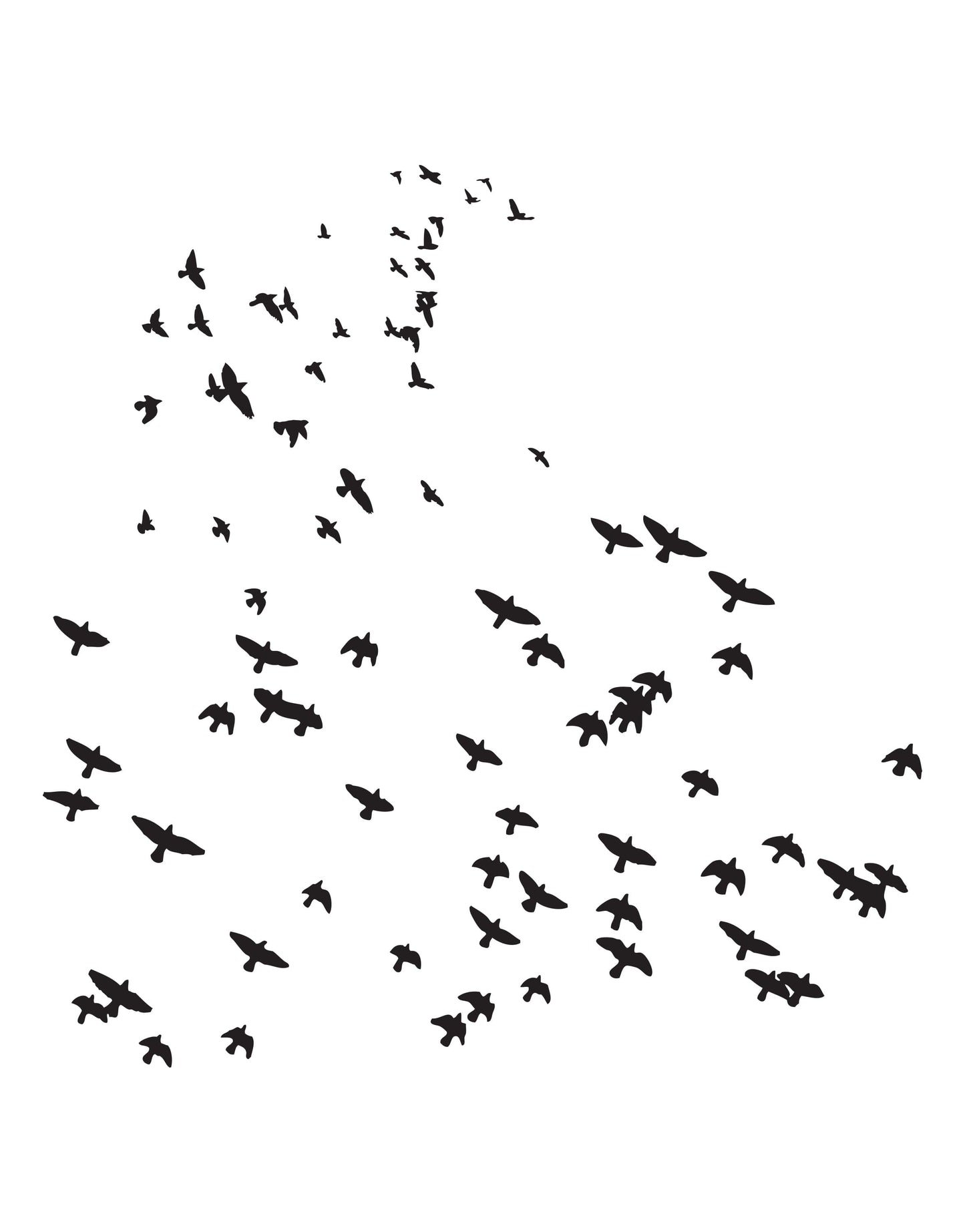Scattered Flying Birds Vinyl Wall Decal Sticker. #466
