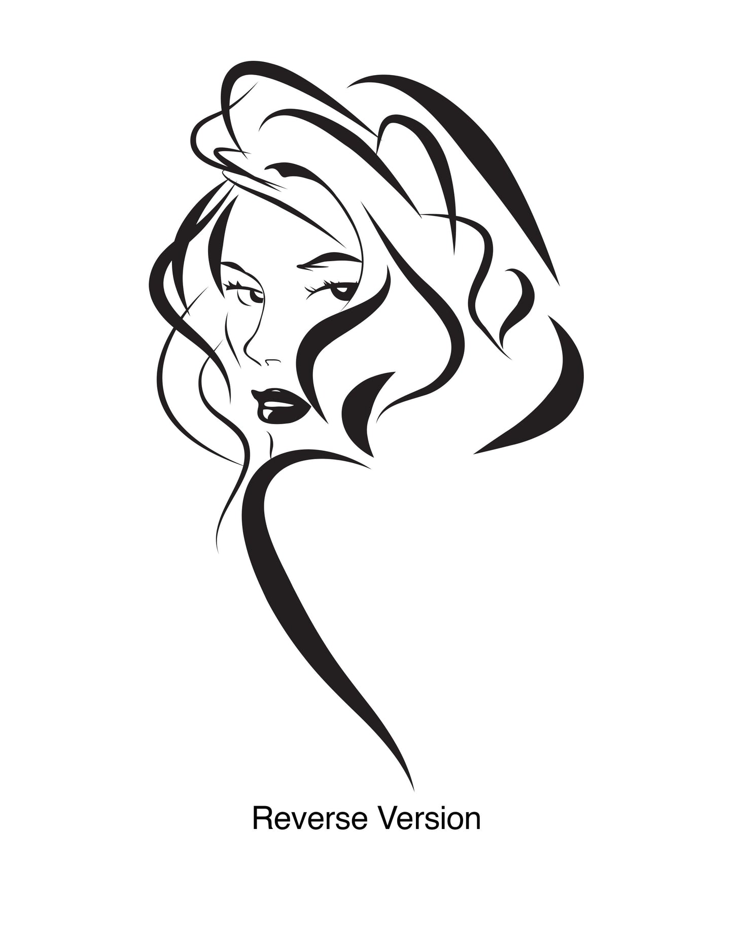 Sexy Girl Hair Style Vinyl Wall Decal Sticker. #471