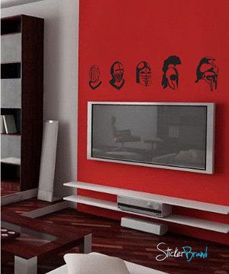 Vinyl Wall Decal Sticker Knights Helmet #475