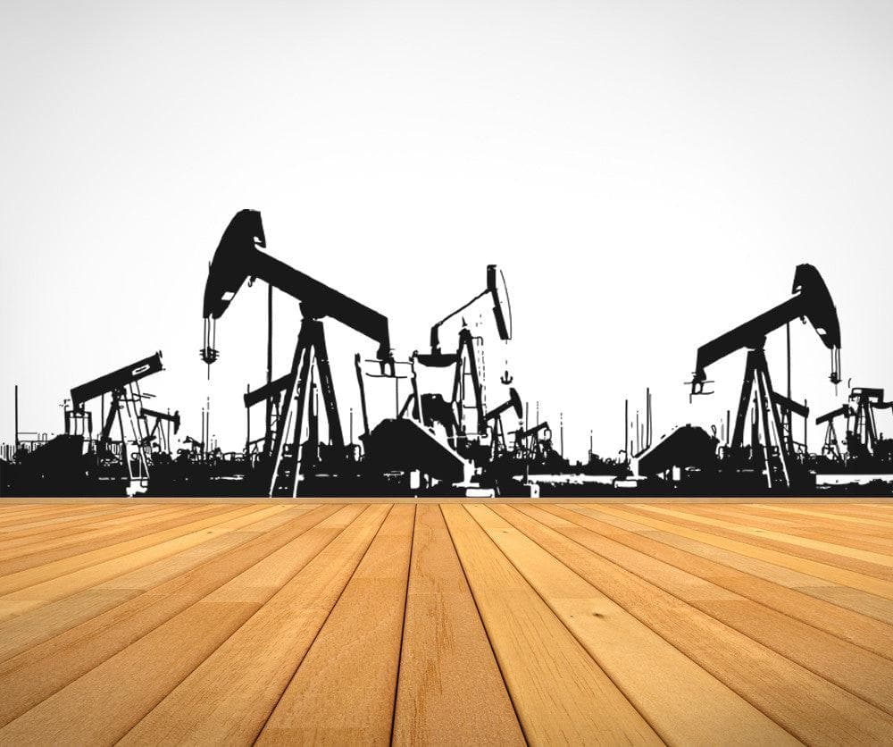 Vinyl Wall Decal Sticker Oil Pumps #5004