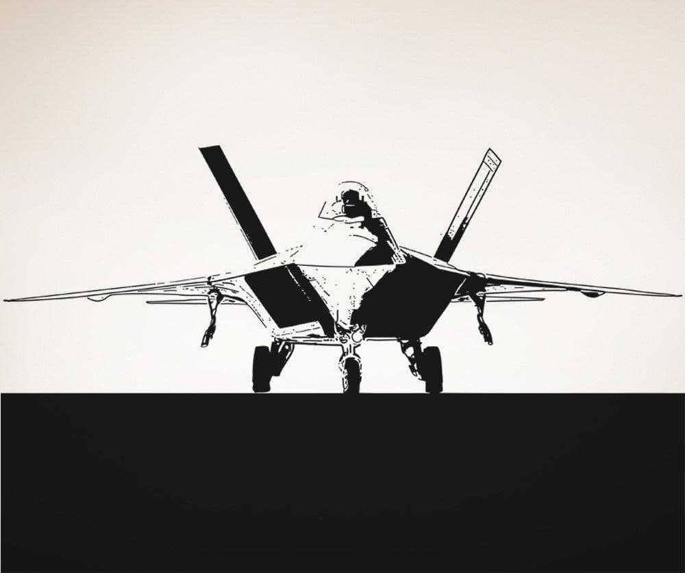 Vinyl Wall Decal Sticker F22 Jet Front View #5010