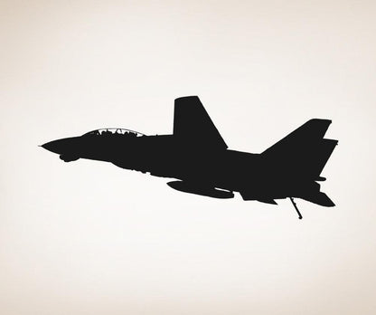 Fighter Jet Silhouette Wall Decal Sticker. #5016