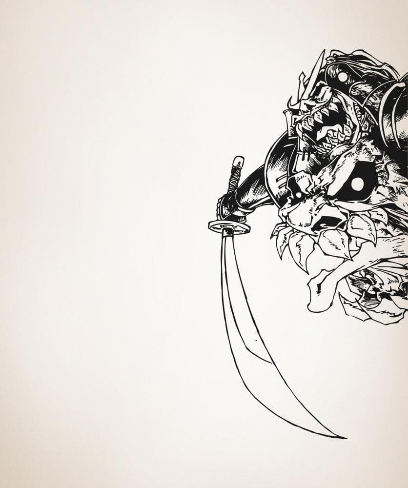 Vinyl Wall Decal Sticker Demon Samurai #5023