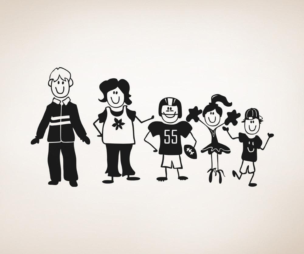 Vinyl Wall Decal Sticker Family #5025