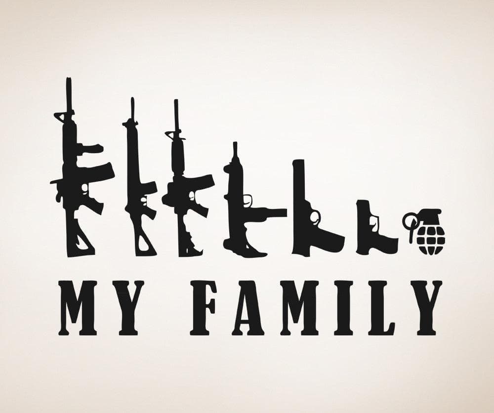 Vinyl Wall Decal Sticker Ammo Family #5026