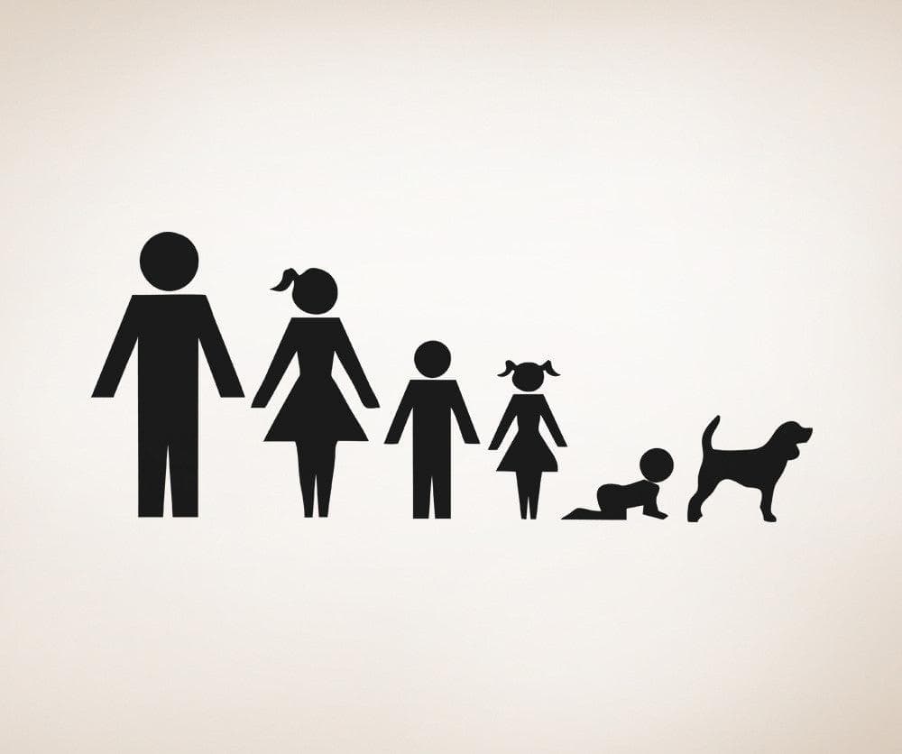 Vinyl Wall Decal Sticker Sign Figure Family #5028