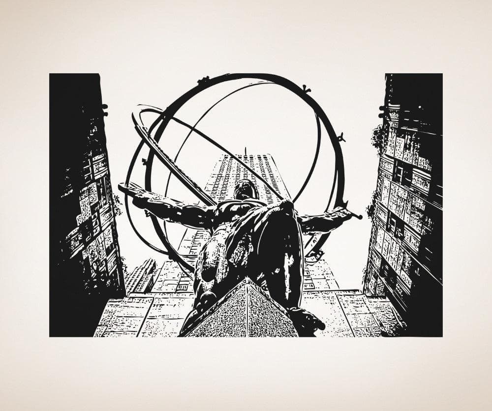 Vinyl Wall Decal Sticker Atlas Statue #5047