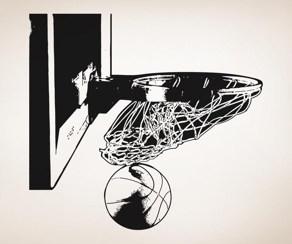 Vinyl Wall Decal Sticker Basketball Swish #5079