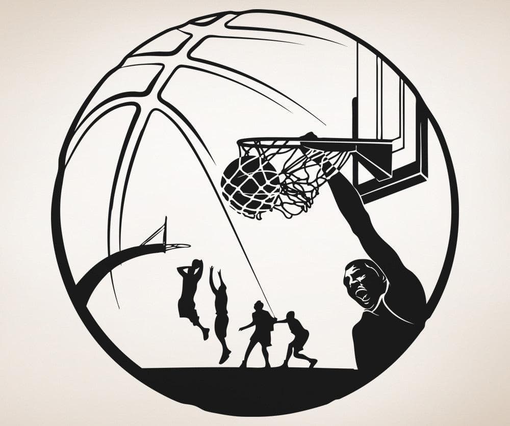 Vinyl Wall Decal Sticker Basketball Design #5083
