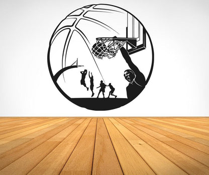 Vinyl Wall Decal Sticker Basketball Design #5083