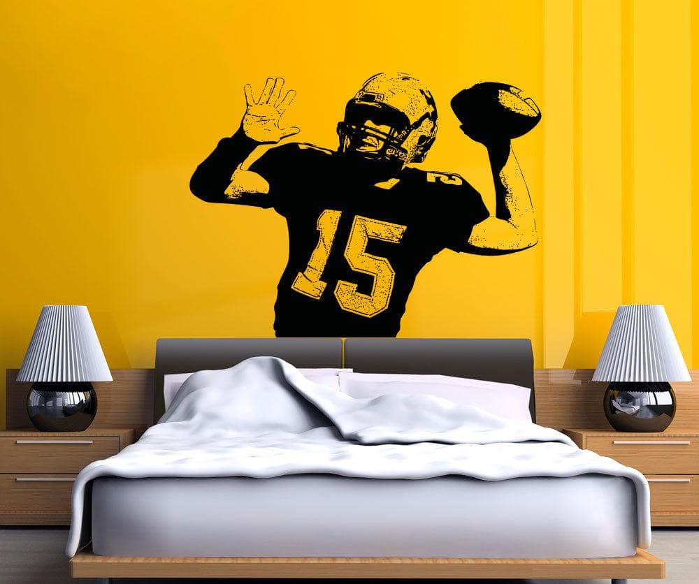 Football Quarterback Wall Decal Sticker. #5084