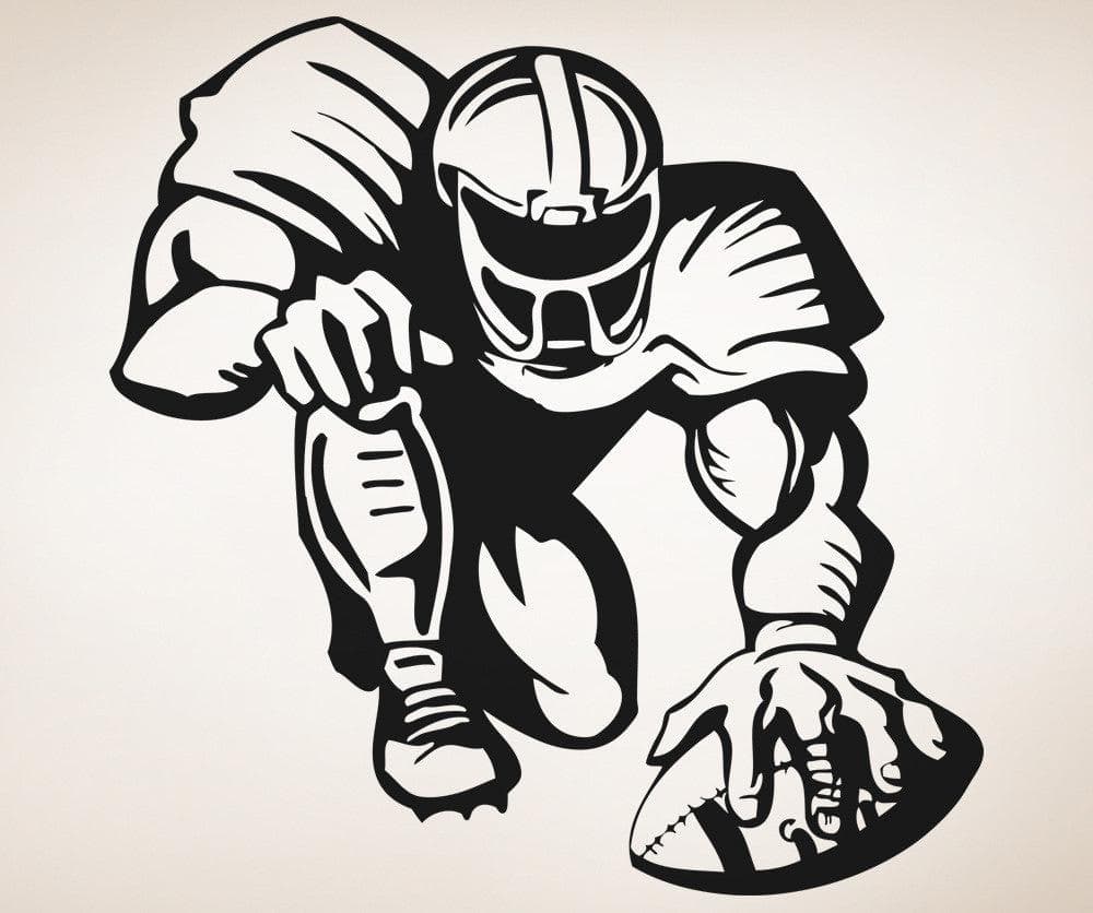 Vinyl Wall Decal Sticker Football Player Design #5087