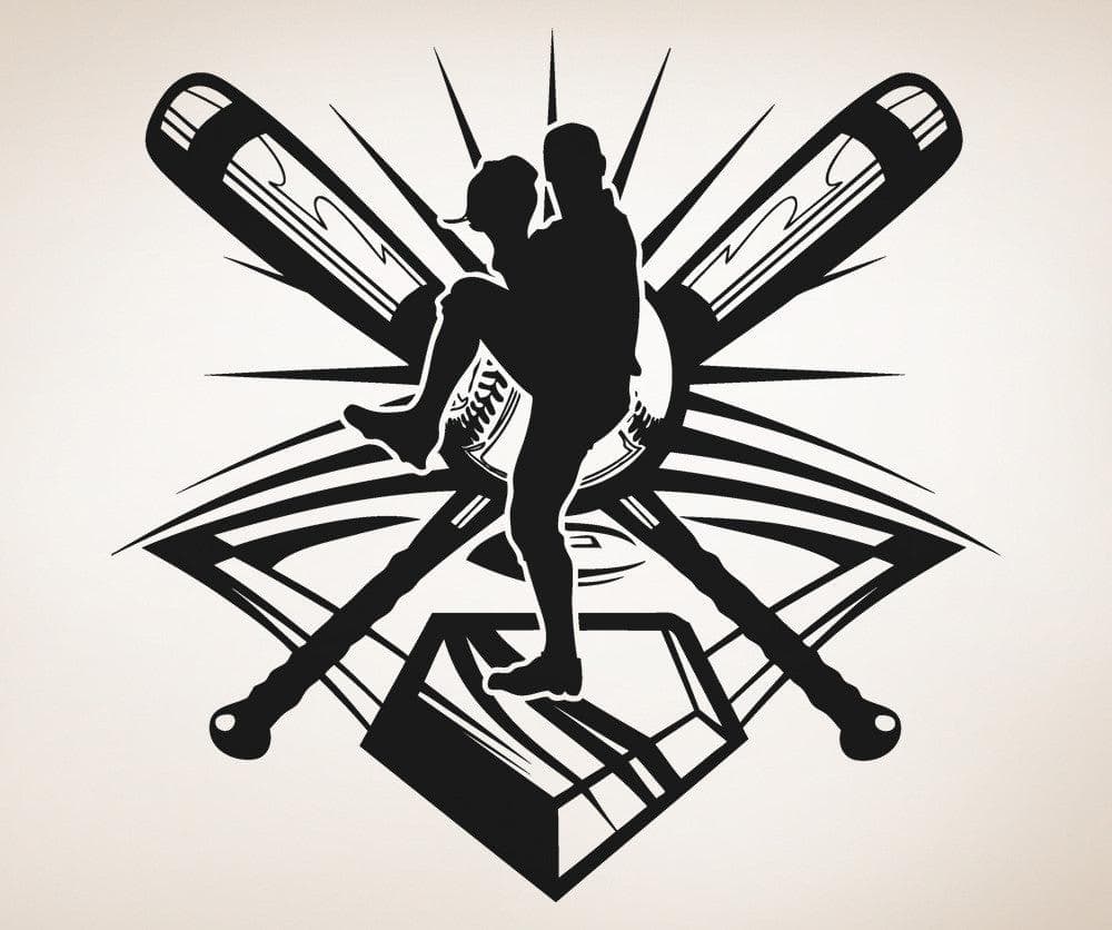 Baseball Pitcher Vinyl Wall Decal Sticker #5095