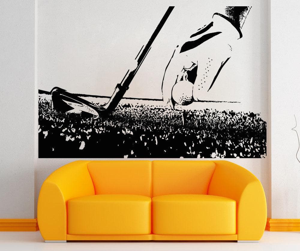 Vinyl Wall Decal Sticker Setting up the Tee #5102