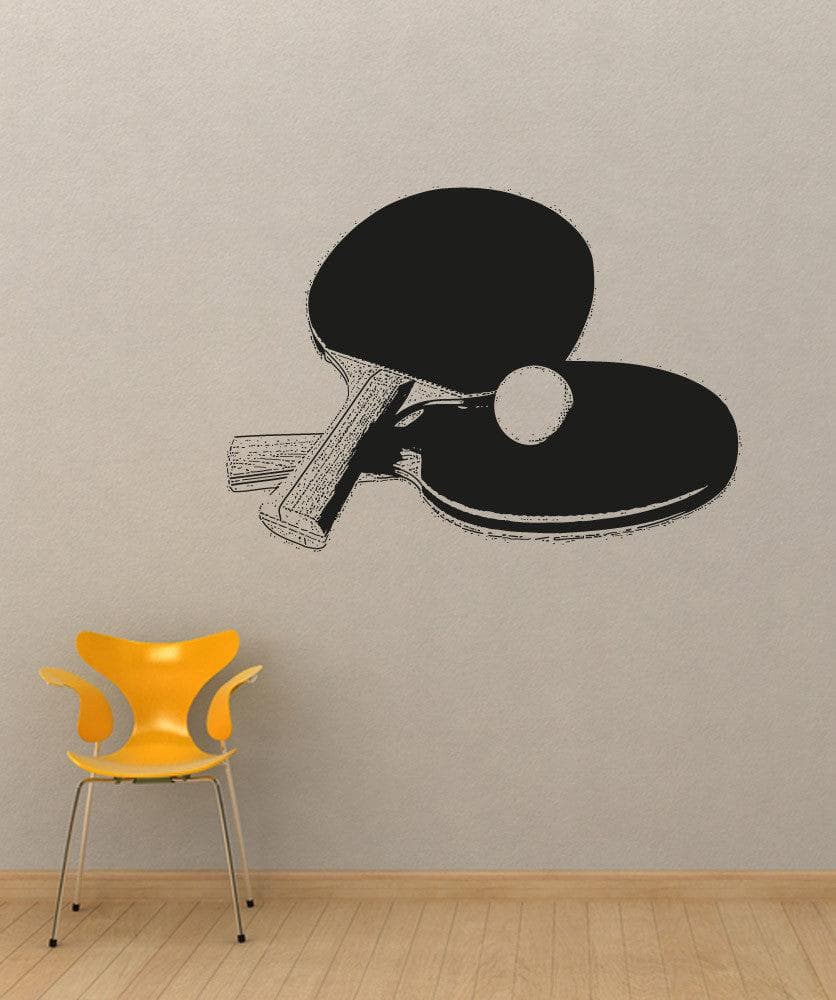 Ping Pong Paddles Wall Decal Sticker. #5110
