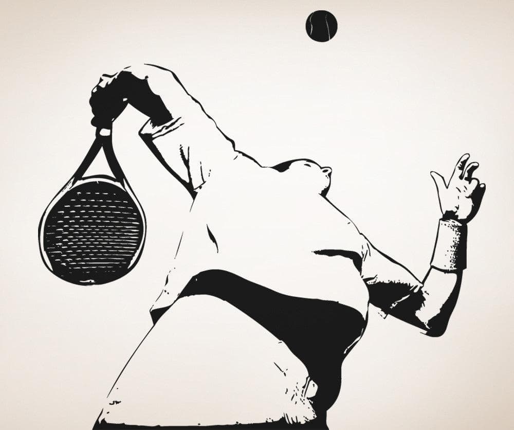 Vinyl Wall Decal Sticker Tennis Serve #5111