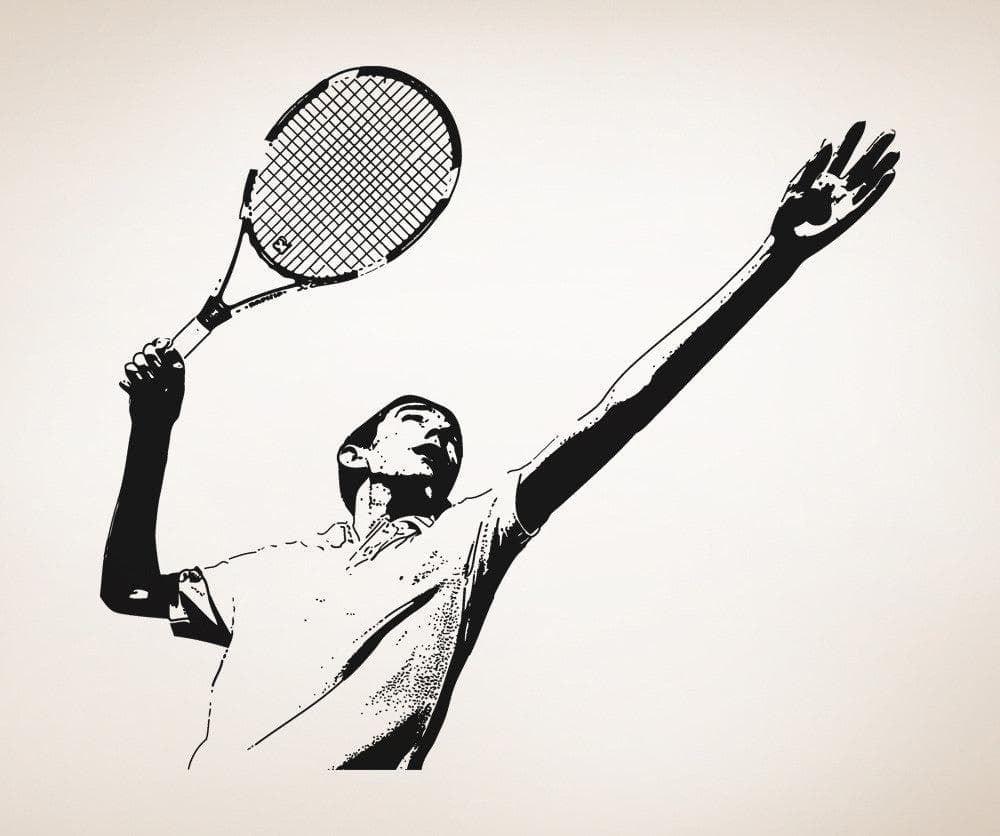 Vinyl Wall Decal Sticker Male Tennis Player #5113