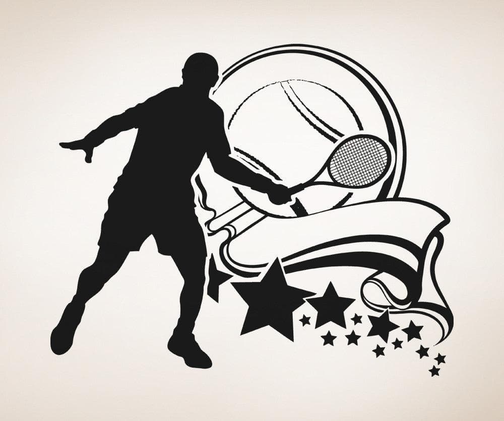 Vinyl Wall Decal Sticker Tennis Design #5114