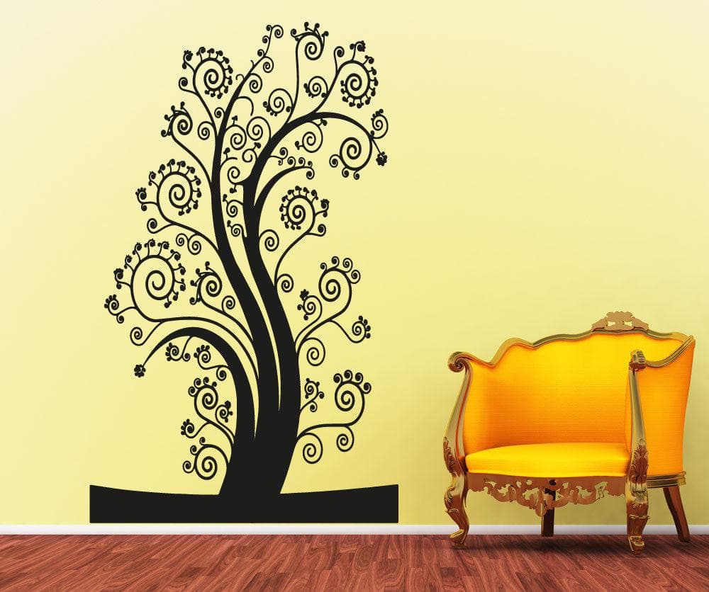 Swirly Branch Tree Vinyl Wall Decal Sticker. #5122