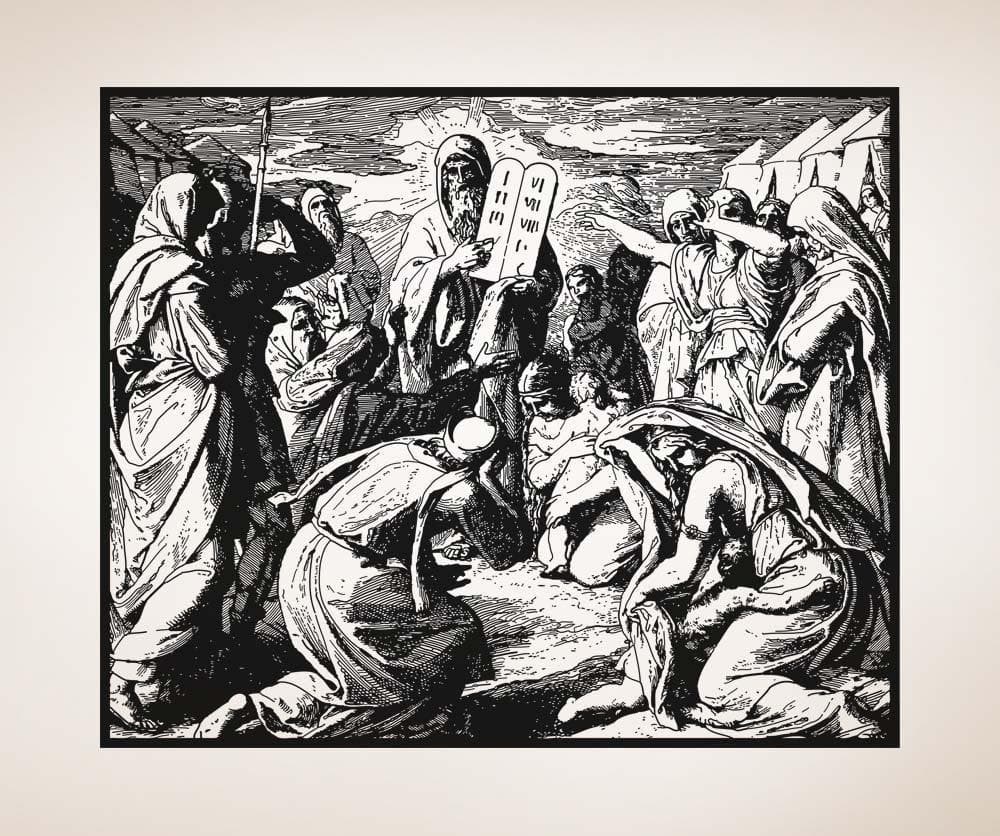 Vinyl Wall Decal Sticker Moses Scene #5125
