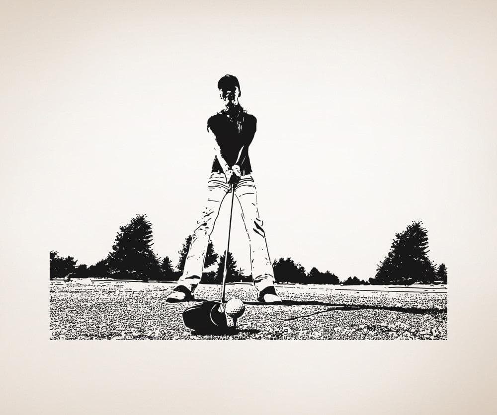 Vinyl Wall Decal Sticker Female Golfer #5134