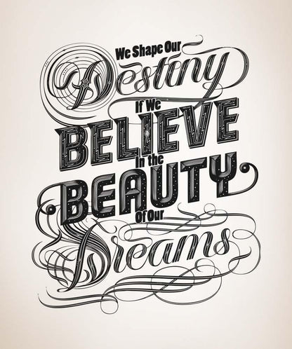 Vinyl Wall Decal Sticker Shape Our Dreams Quote #5135