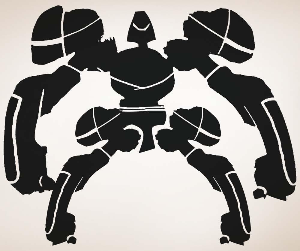 Vinyl Wall Decal Sticker Alien Robot with Armor #5147