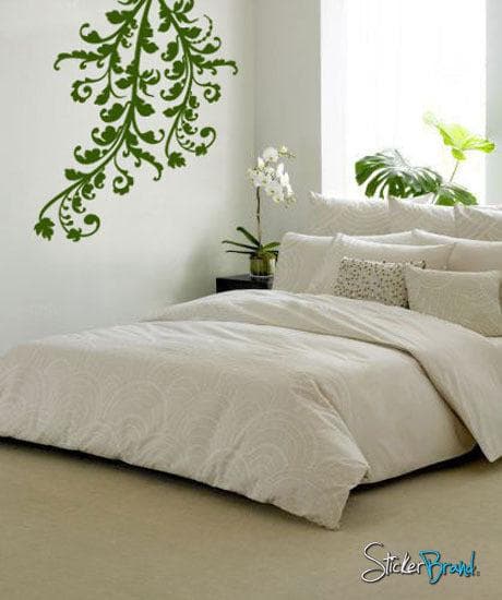 Vinyl Wall Decal Sticker Floral Flower Swirl #514