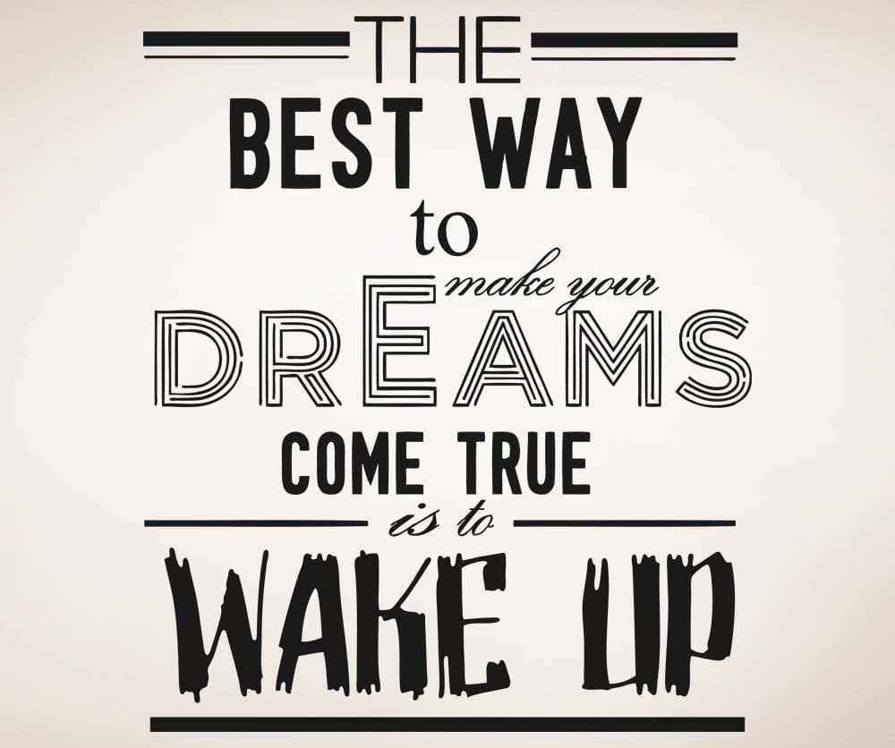 Vinyl Wall Decal Sticker Make Your Dreams Come True Quote #5154