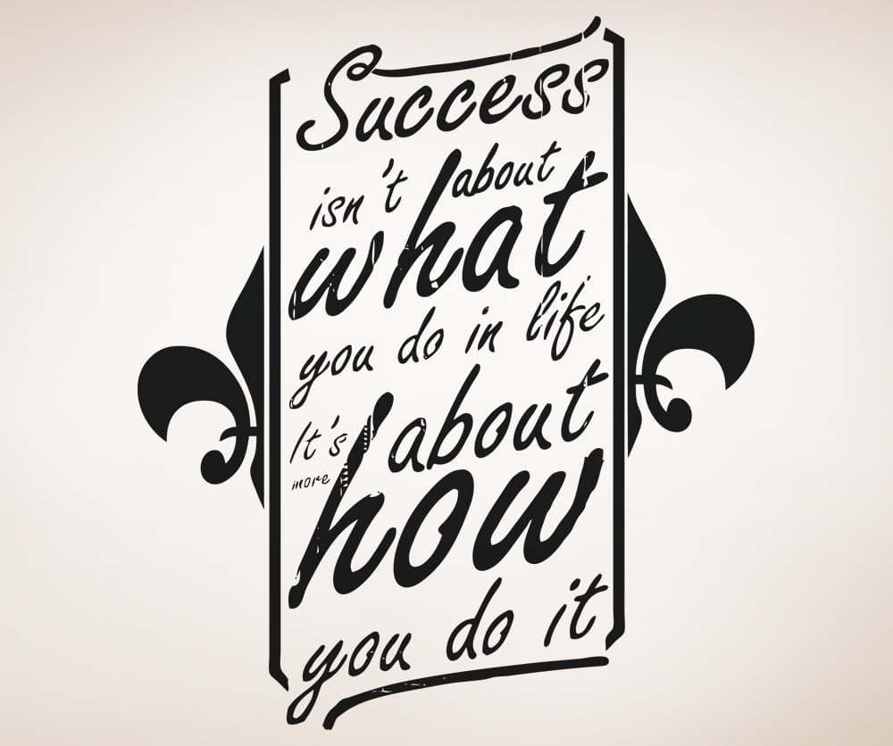 Vinyl Wall Decal Sticker Success Quote #5155