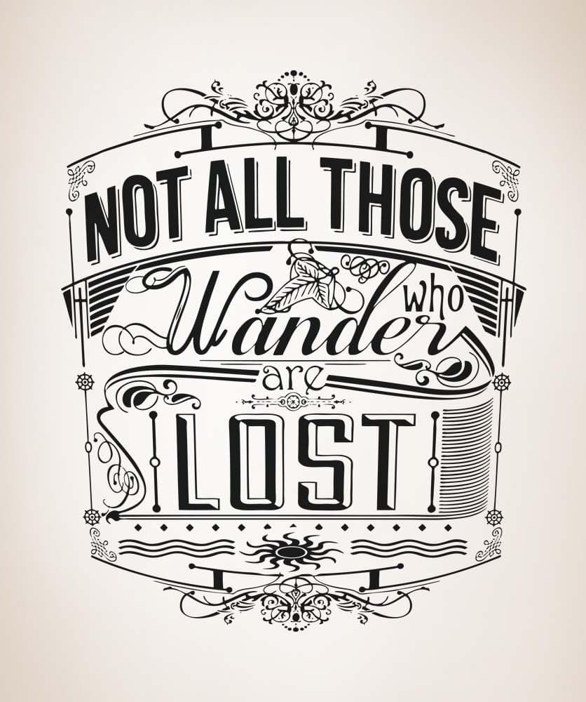 Vinyl Wall Decal Sticker Wanderer Quote #5158