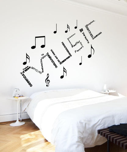 Vinyl Wall Decal Sticker Band Names in Music #5163
