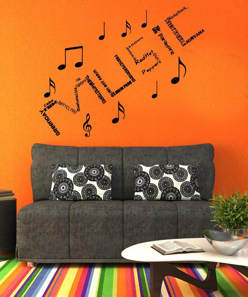 Vinyl Wall Decal Sticker Band Names in Music #5163