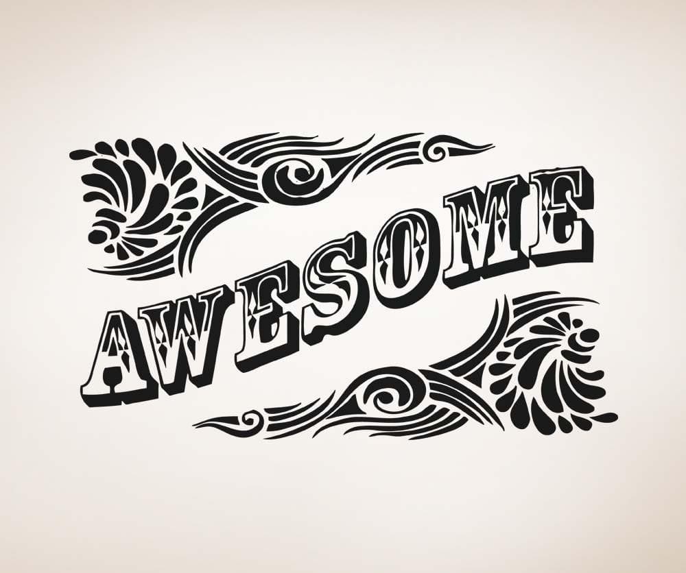 Vinyl Wall Decal Sticker Awesome #5164