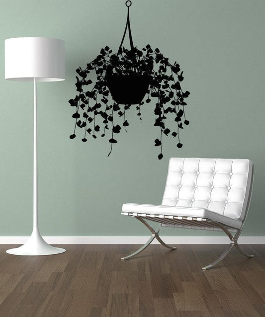 Vinyl Wall Decal Sticker Potted Vine Plant #5168