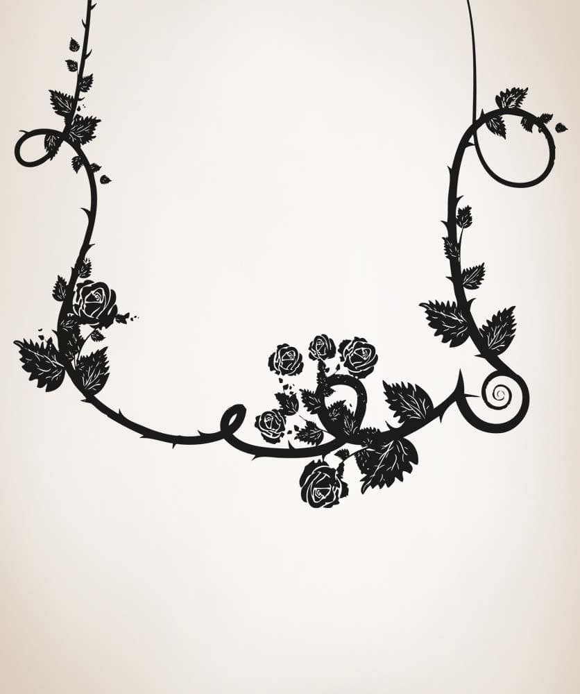 Vinyl Wall Decal Sticker Hanging Rose Vine #5169
