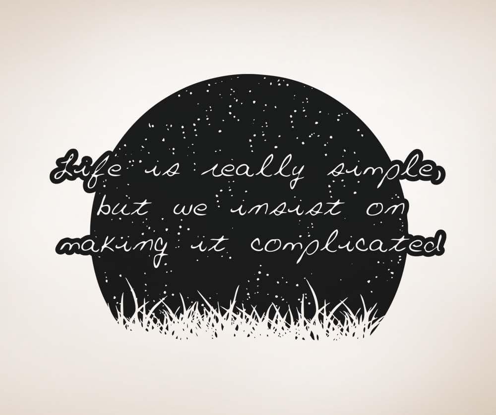 Vinyl Wall Decal Sticker Life is Simple Quote #5180