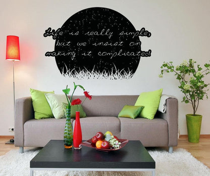 Vinyl Wall Decal Sticker Life is Simple Quote #5180