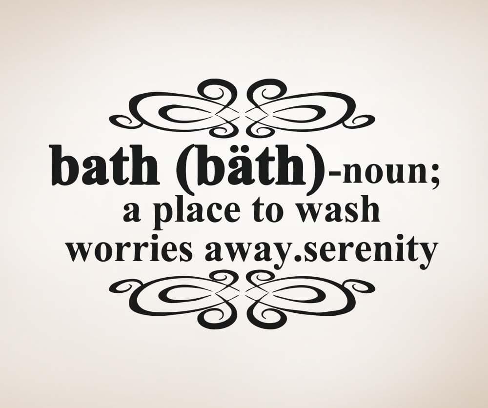 Vinyl Wall Decal Sticker Bath Definition #5191